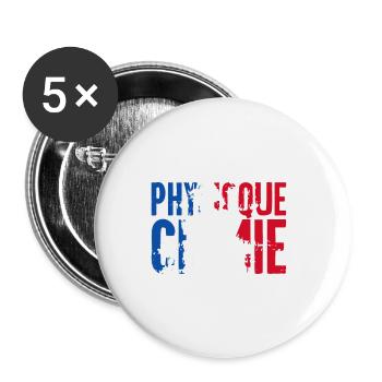 Je Suis Prof De Physique Chimie Et Toi Professeur - Buttons klein 25 mm (5er Pack) - Weiß - Vorne