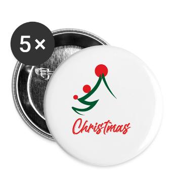 It s Christmas Time - Buttons klein 25 mm (5er Pack) - Weiß - Vorne