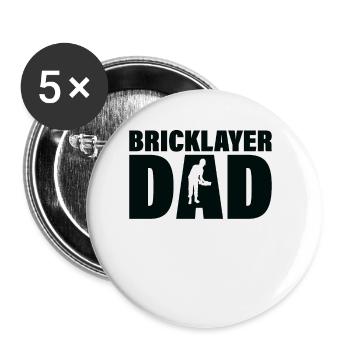 Job - Maurer Dad - Buttons small 1''/25 mm (5-pack) - white - Front