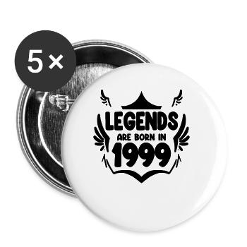 1999 - Buttons klein 25 mm (5er Pack) - Weiß - Vorne