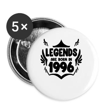 1996 - Born 1996 - Buttons small 1''/25 mm (5-pack) - white - Front