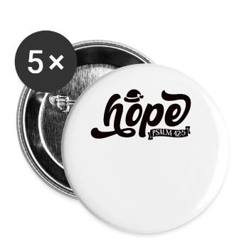Psalm 42: 5 Hope 425 42 5 Bible verse Prayer - Buttons small 1''/25 mm (5-pack) - white - Front