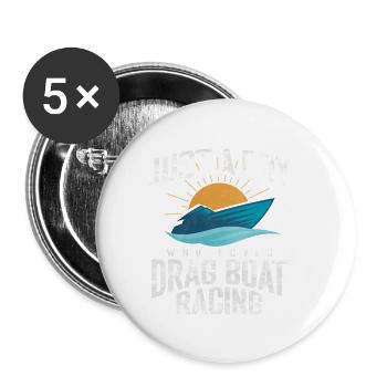Dragon Boat Race Dragon Boat - Lot de 5 petits badges (25 mm) - blanc - Devant