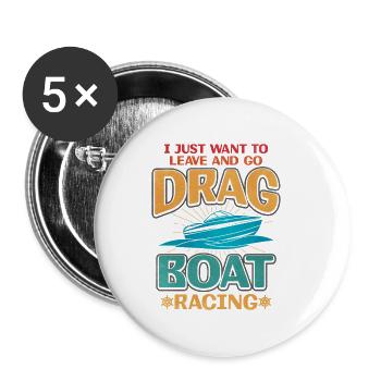 Dragon Boat Race Dragon Boat - Lot de 5 petits badges (25 mm) - blanc - Devant