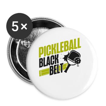 Pickleball Pickleball Black Belt - Buttons small 1''/25 mm (5-pack) - white - Front