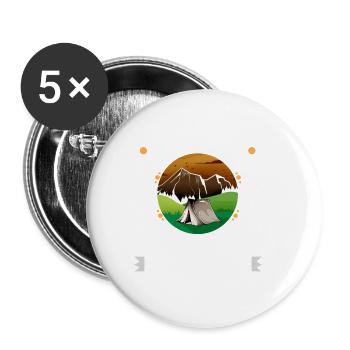 Mount Hamilton est sur ma liste Randonneur Camping Hiker - Lot de 5 petits badges (25 mm) - blanc - Devant