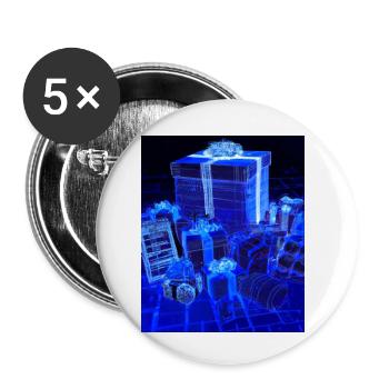 Christmas Christmas Tree Schematic Blueprint - Buttons small 1''/25 mm (5-pack) - white - Front