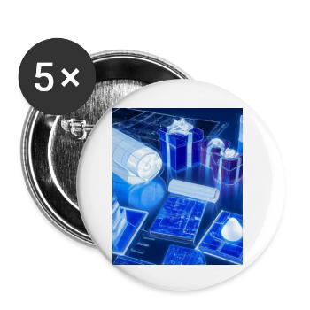 Weihnachten Weihnachtsbaum Schematic Blaupause - Buttons klein 25 mm (5er Pack) - Weiß - Vorne