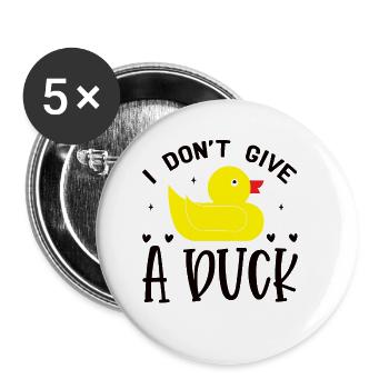 Famille des canards Canards en caoutchouc Canard de baignade Canard - Lot de 5 petits badges (25 mm) - blanc - Devant