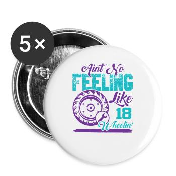 trucker spruch cool trucks - Buttons klein 25 mm (5er Pack) - Weiß - Vorne