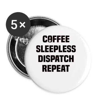 Best dispatcher saying coffee profession logistics - Buttons small 1''/25 mm (5-pack) - white - Front
