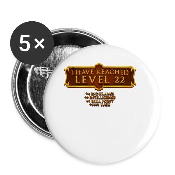 Ich Habe Die Stufe 22 Erreicht Rpg Online Gaming - Buttons klein 25 mm (5er Pack) - Weiß - Vorne