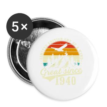One of a kind since 1940 - Buttons small 1''/25 mm (5-pack) - white - Front
