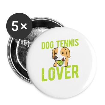 Joueurs de sport drôles entraîneurs fans chiens chien - Lot de 5 petits badges (25 mm) - blanc - Devant