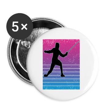 Fencing Fencing Sport Fencing - Buttons small 1''/25 mm (5-pack) - white - Front