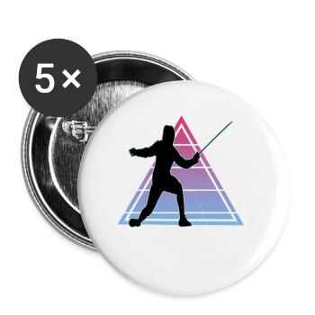 Fencing Fencing Sport Fencing - Buttons small 1''/25 mm (5-pack) - white - Front