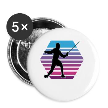 Fencing Fencing Sport Fencing - Buttons small 1''/25 mm (5-pack) - white - Front