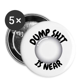Stupid is near - Buttons small 1''/25 mm (5-pack) - white - Front