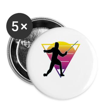 Fencing Fencing Sport Fencing - Buttons small 1''/25 mm (5-pack) - white - Front