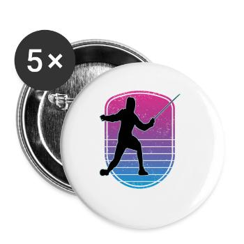 Fencing Fencing Sport Fencing - Buttons small 1''/25 mm (5-pack) - white - Front