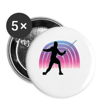 Fencing Fencing Sport Fencing - Buttons small 1''/25 mm (5-pack) - white - Front