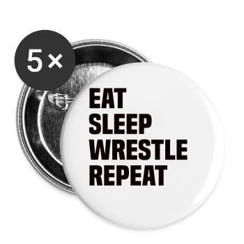 Lutte Lutte Cadeau de lutteur lutteur - Lot de 5 petits badges (25 mm) - blanc - Devant