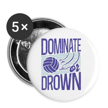Water Polo Vintage Dominate Or - Buttons klein 25 mm (5er Pack) - Weiß - Vorne