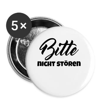 Bitte nicht stören - Buttons klein 25 mm (5er Pack) - Weiß - Vorne