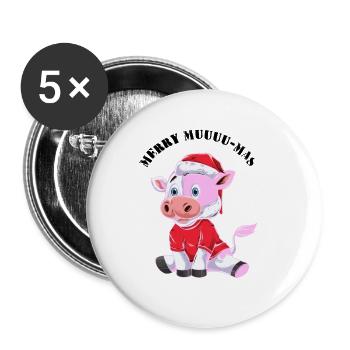 Merry Muuu Mas Outfit - Buttons klein 25 mm (5er Pack) - Weiß - Vorne