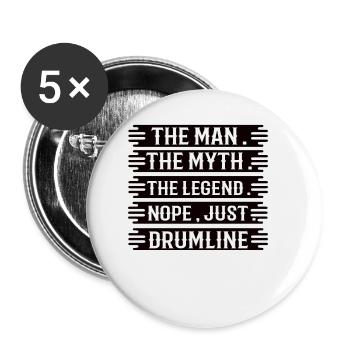 Drumline - Drummer - Drum - Drummer - Funny - Buttons small 1''/25 mm (5-pack) - white - Front