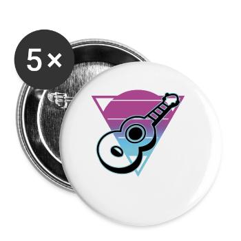 Ukuleles Vitage - Buttons small 1''/25 mm (5-pack) - white - Front