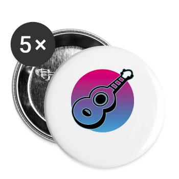 Ukuleles Vitage - Buttons small 1''/25 mm (5-pack) - white - Front