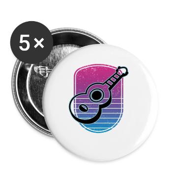 Ukuleles Vitage - Buttons small 1''/25 mm (5-pack) - white - Front