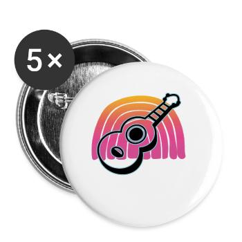 Ukuleles Vitage - Buttons small 1''/25 mm (5-pack) - white - Front