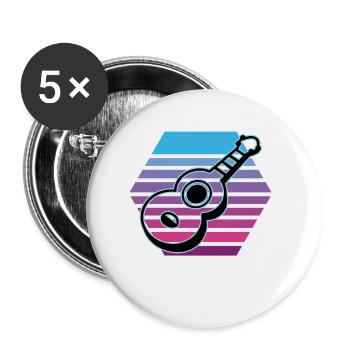 Ukuleles Vitage - Buttons small 1''/25 mm (5-pack) - white - Front