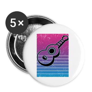 Ukuleles Vitage - Buttons small 1''/25 mm (5-pack) - white - Front