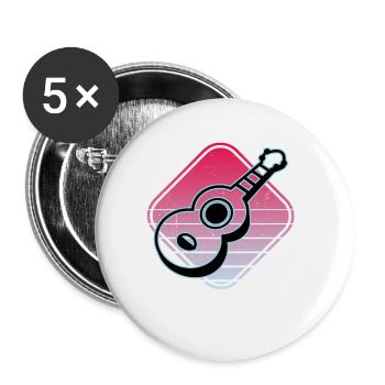 Ukuleles Vitage - Buttons small 1''/25 mm (5-pack) - white - Front