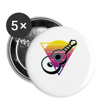 Ukuleles Vitage - Buttons small 1''/25 mm (5-pack) - white - Front