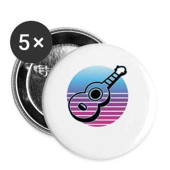 Ukuleles Vitage - Buttons small 1''/25 mm (5-pack) - white - Front