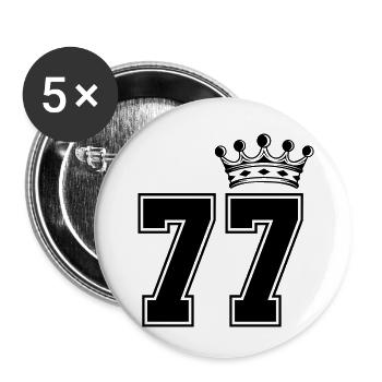77 crowns - Buttons small 1''/25 mm (5-pack) - white - Front