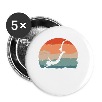 Risque Oser Sauter à l’élastique Sauter à l’élastique Jumper - Lot de 5 petits badges (25 mm) - blanc - Devant