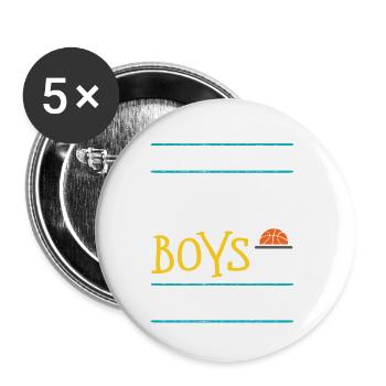 Basketball Coach Boys - Buttons small 1''/25 mm (5-pack) - white - Front