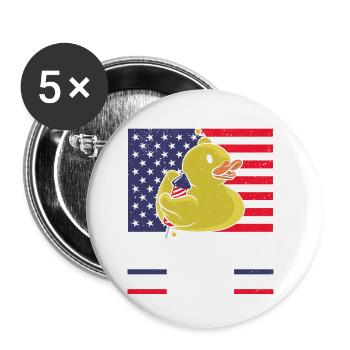Firequacker Duck July 4 Firecracker - Buttons small 1''/25 mm (5-pack) - white - Front