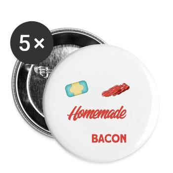 Fabrication de savon Cadeau Fabricant de savon maison - Lot de 5 petits badges (25 mm) - blanc - Devant