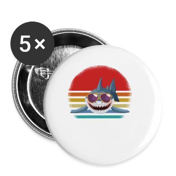 Hai Sonnenbrille - Buttons klein 25 mm (5er Pack) - Weiß - Vorne