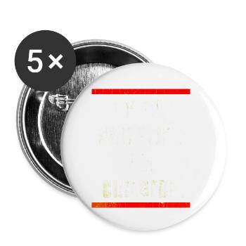 Kinder Tag - Kinder Spruch - Buttons klein 25 mm (5er Pack) - Weiß - Vorne