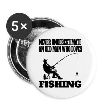 Fishing Hooks Fishing Fishing Fishing Fishing - Buttons small 1''/25 mm (5-pack) - white - Front