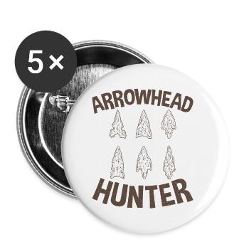 Retro Arrowhead Hunter, The - Buttons small 1''/25 mm (5-pack) - white - Front