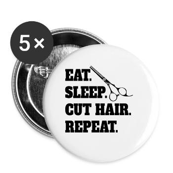 Hairdresser Scissors Hairdresser Scissors Comb - Buttons small 1''/25 mm (5-pack) - white - Front