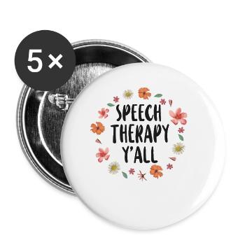 Assistant orthophoniste - Lot de 5 petits badges (25 mm) - blanc - Devant